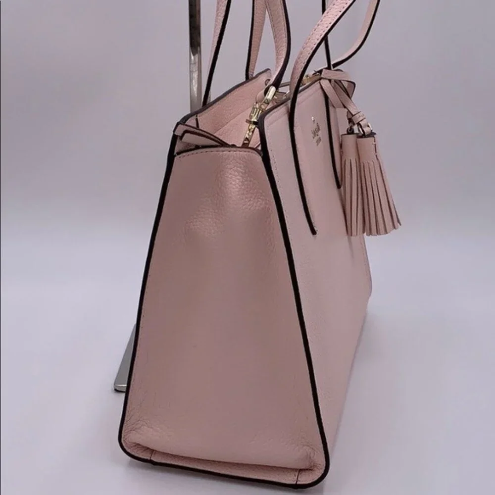 Euc Kate Spade Rowe Light Pink Leather Shoulder Bag Purse